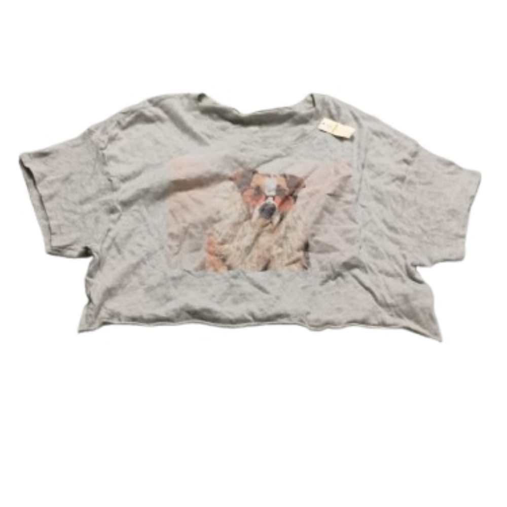 NWT Aerie Dog Puppy Graphic Tee Shirt Cropped